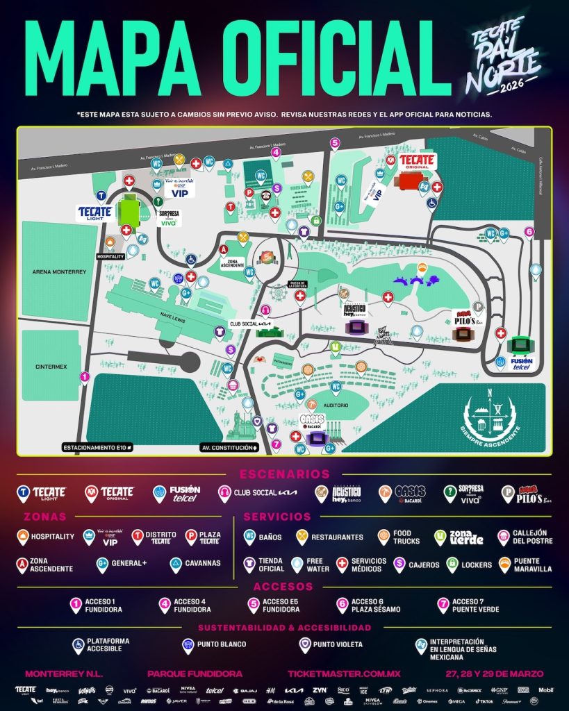 mapa oficial tecate pal norte