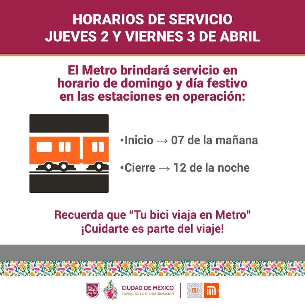 Que no te agarren en curva: Metro de CDMX tendrá horario especial en Jueves y Viernes Santo