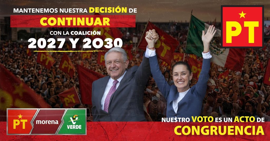 Coalición morena PT y Partido Verde