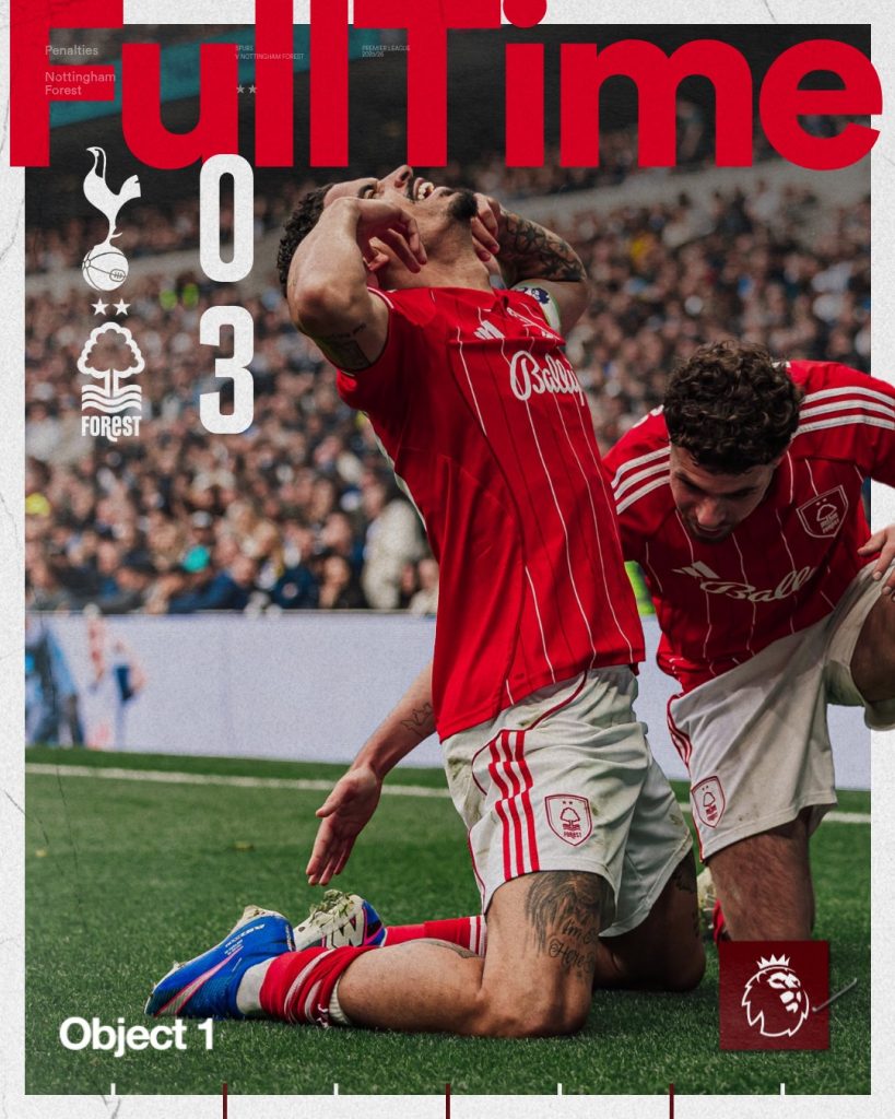 Nottingham le ganó al Tottenham