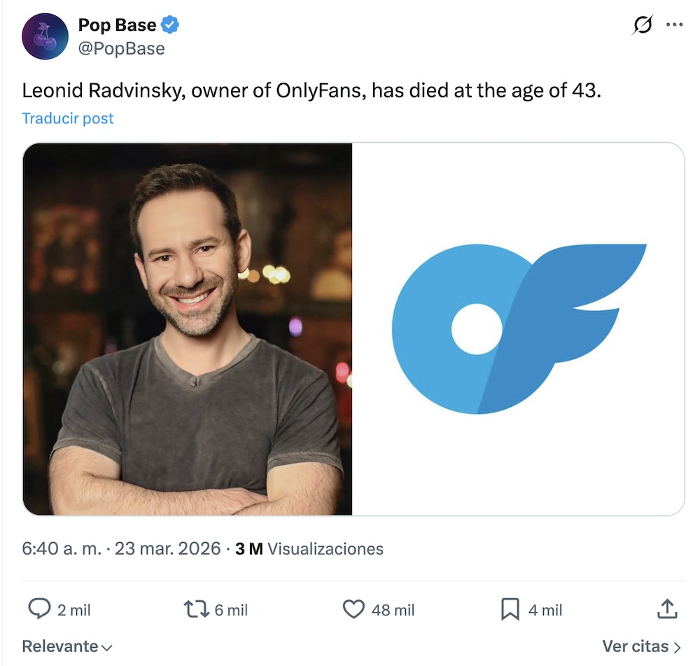 Muere Leonid Radvinsky, dueño y creador de Only Fans, a los 43 años