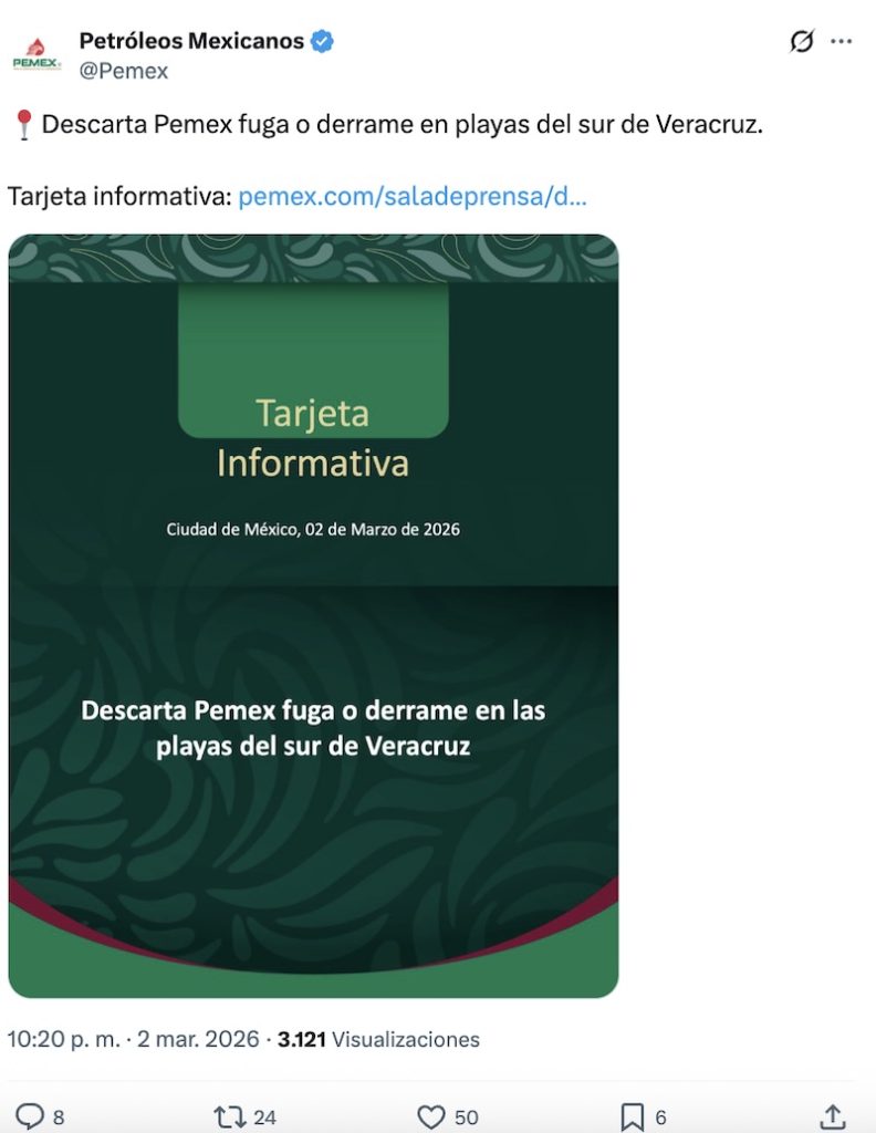 Tragedia ecológica en playas de Veracruz por derrame de petróleo