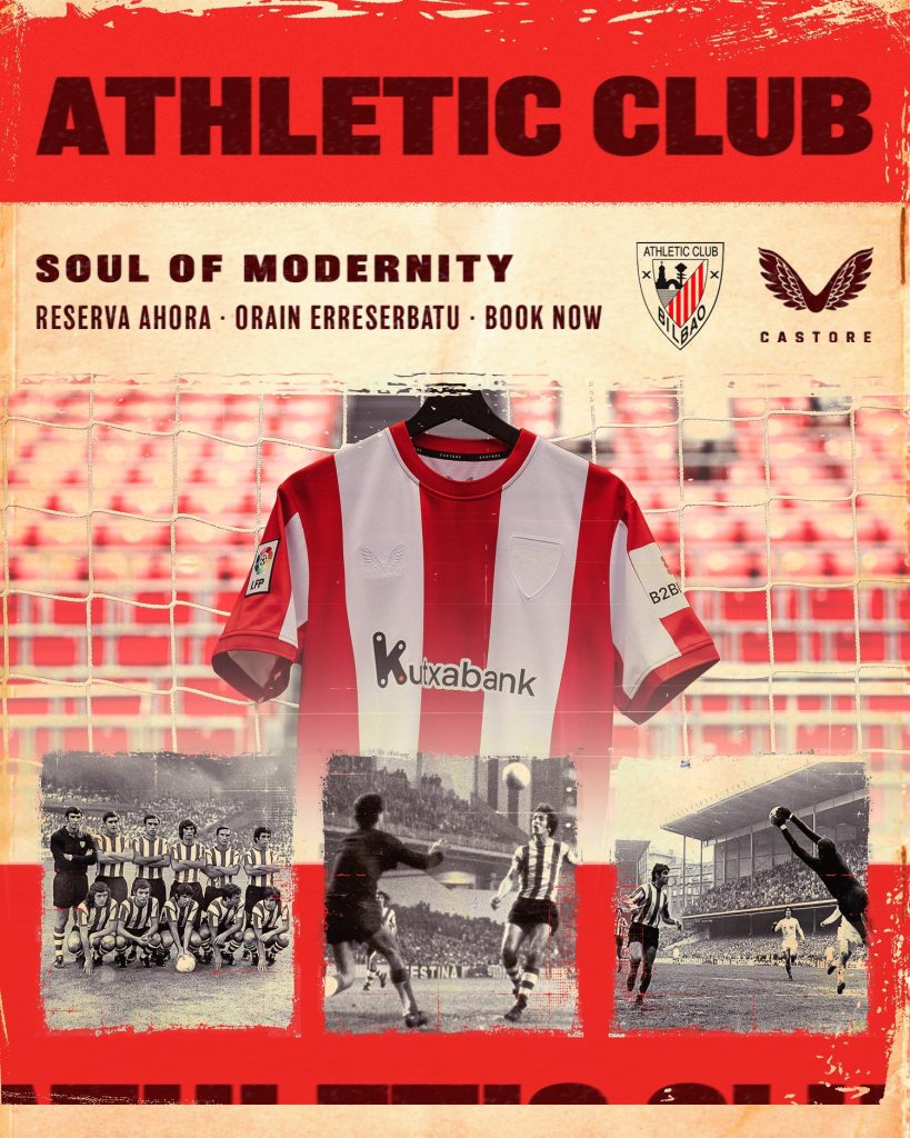 Así es la playera retro del Athletic de Bilbao
