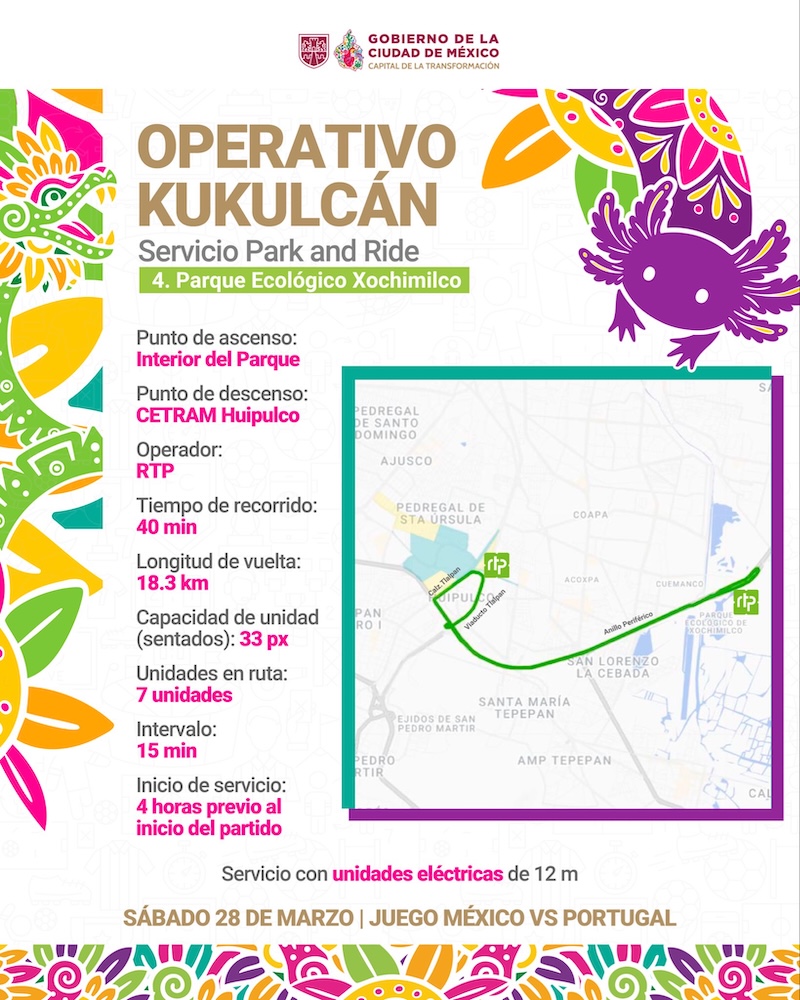 Rutas, horarios y mapa de los camiones RTP para llegar al Estadio Banorte para el México vs. Portugal