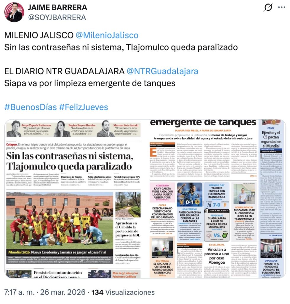 Tlajomulco se queda sin sistema: Funcionario muere y... se llevó las contraseñas del municipio