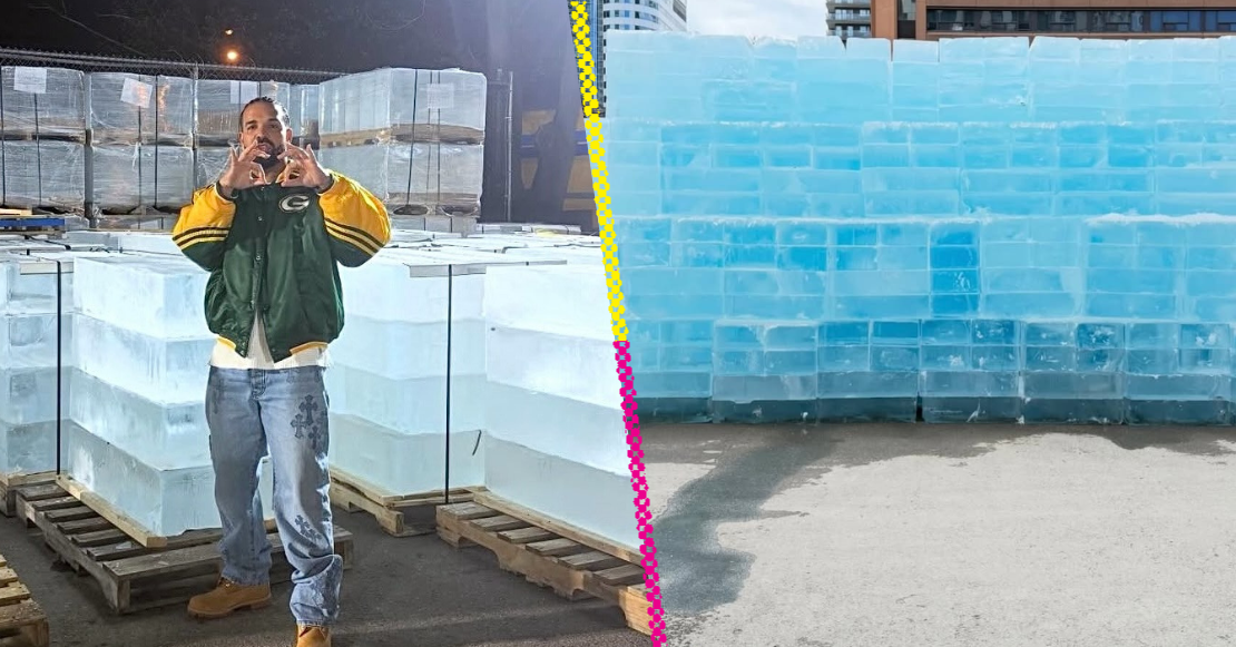 Drake anunció ICEMAN con un bloque de hielo gigante y convirtió el estreno en un show aparte