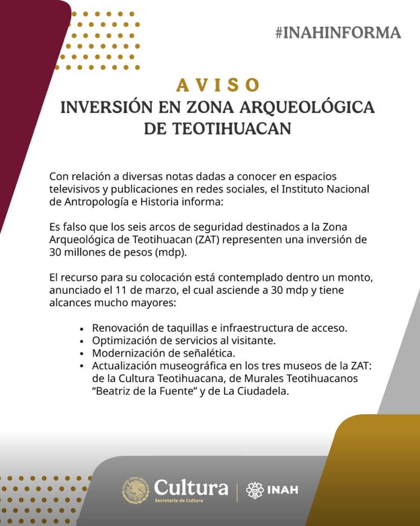 INAH invierte 30 mdp en seguridad en Teotihuacán y surgen cuestionamientos