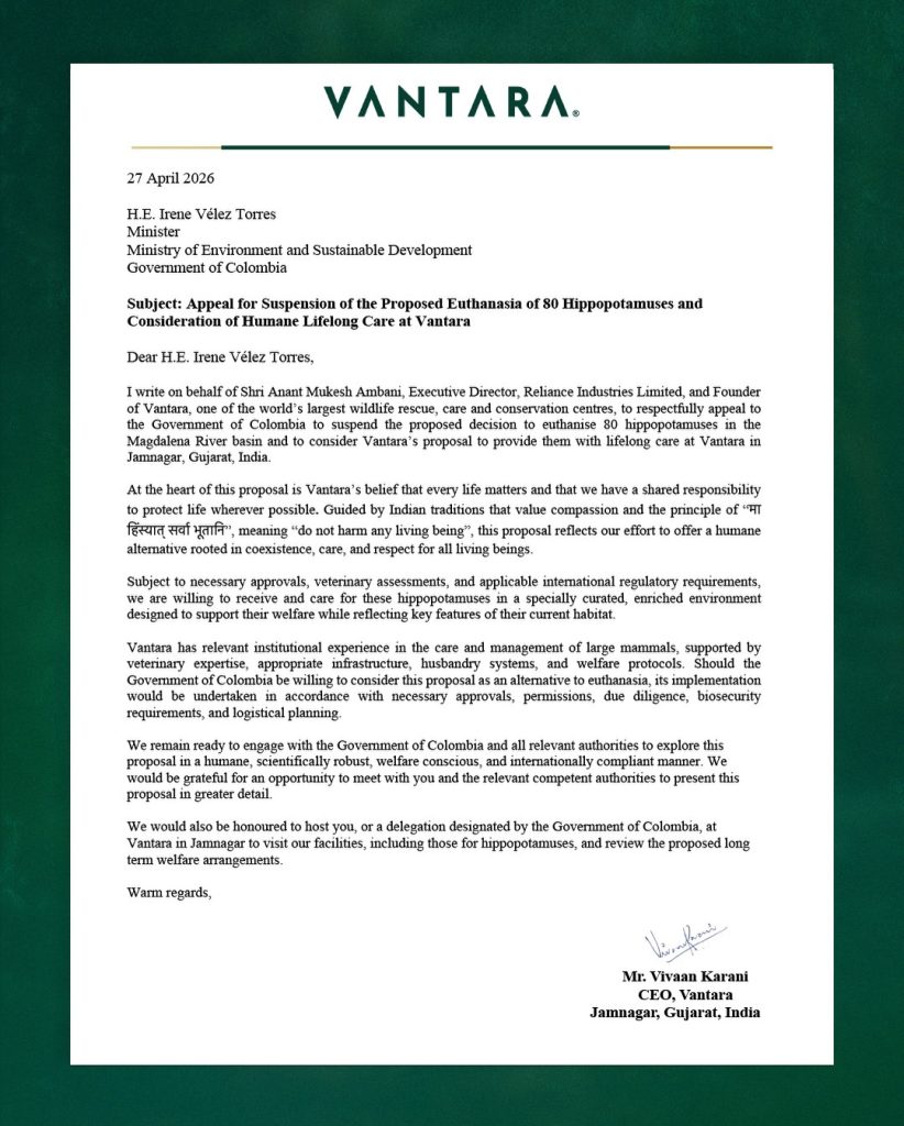 Los hipopótamos de Escobar podrían tener nuevo hogar y se encuentra en India