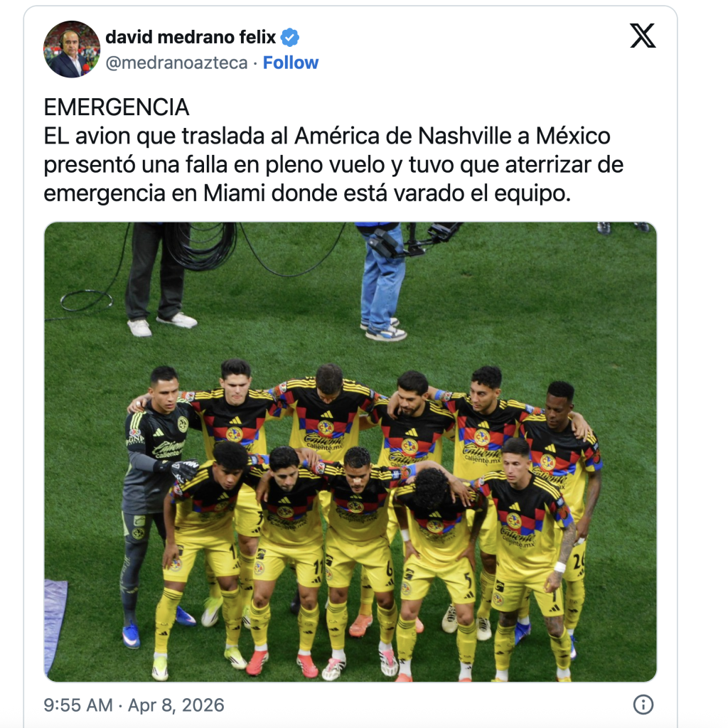 Lo que sabemos del aterrizaje de emergencia del América en Miami