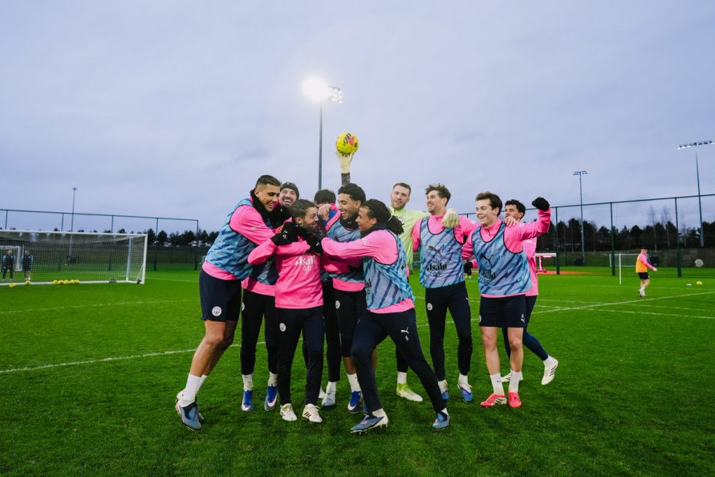 Bernardo Silva durante los entrenamientos del Manchester City