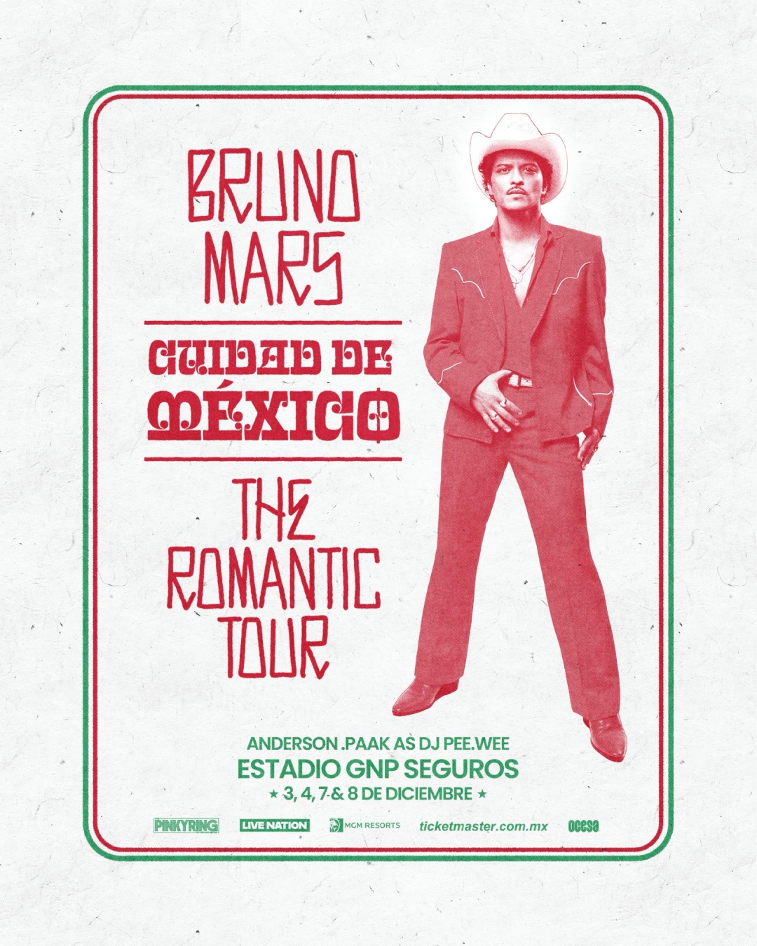 Bruno Mars en el Estadio GNP Seguros