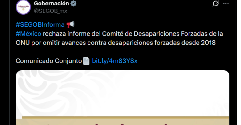 ONU pone la lupa sobre desapariciones en México: ve indicios de crímenes de lesa humanidad