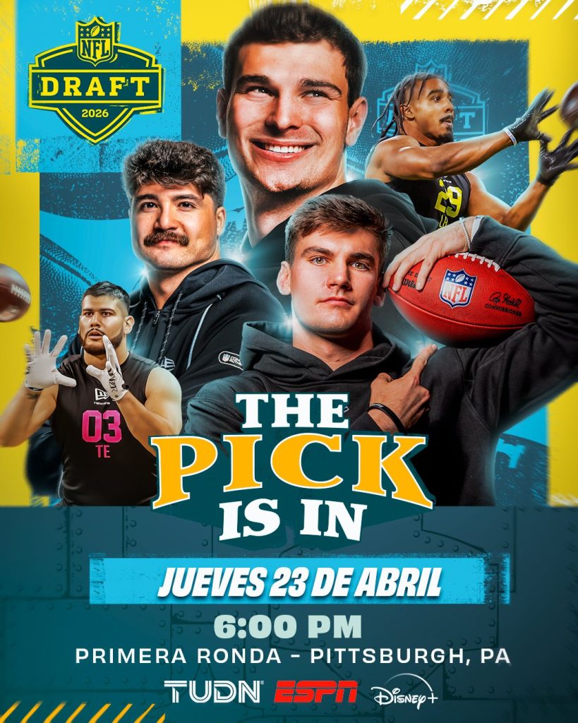 Draft NFL 2026: ¿Cuándo es, dónde, a qué hora y cómo verlo en vivo?