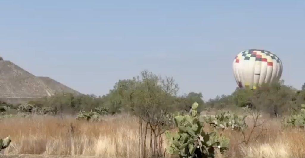 Lo que sabemos del aterrizaje de emergencia de un globo aerostático en Teotihuacán