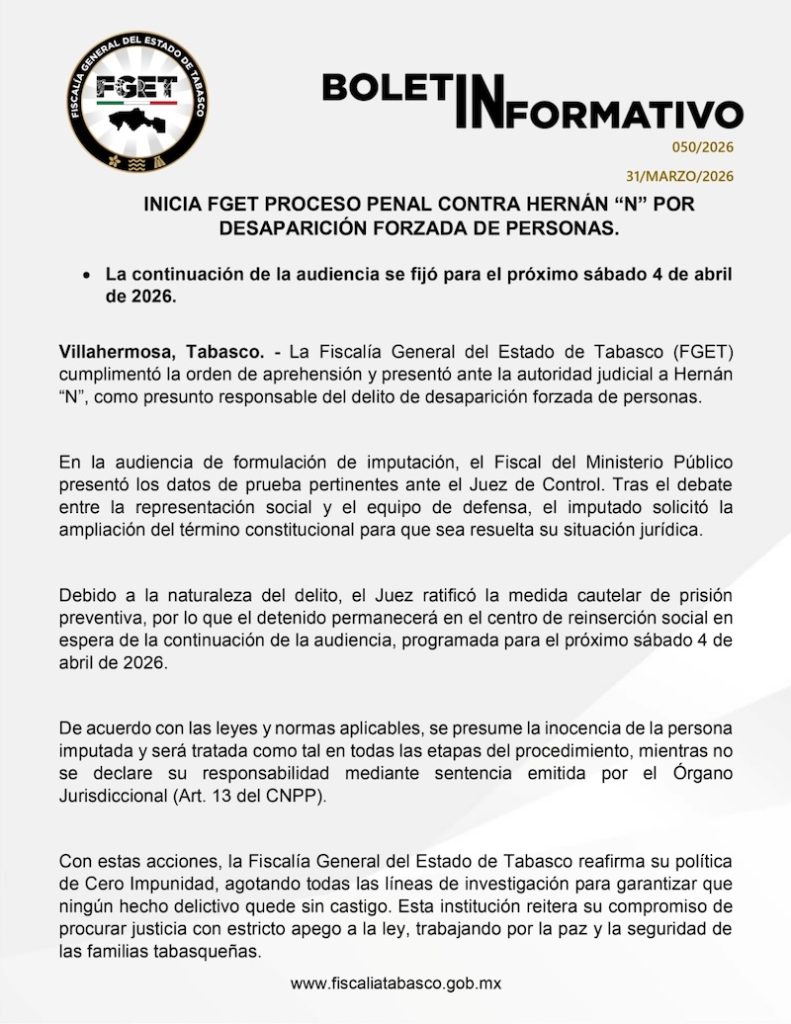 Inician proceso contra Hernán Bermúdez por desaparición forzada