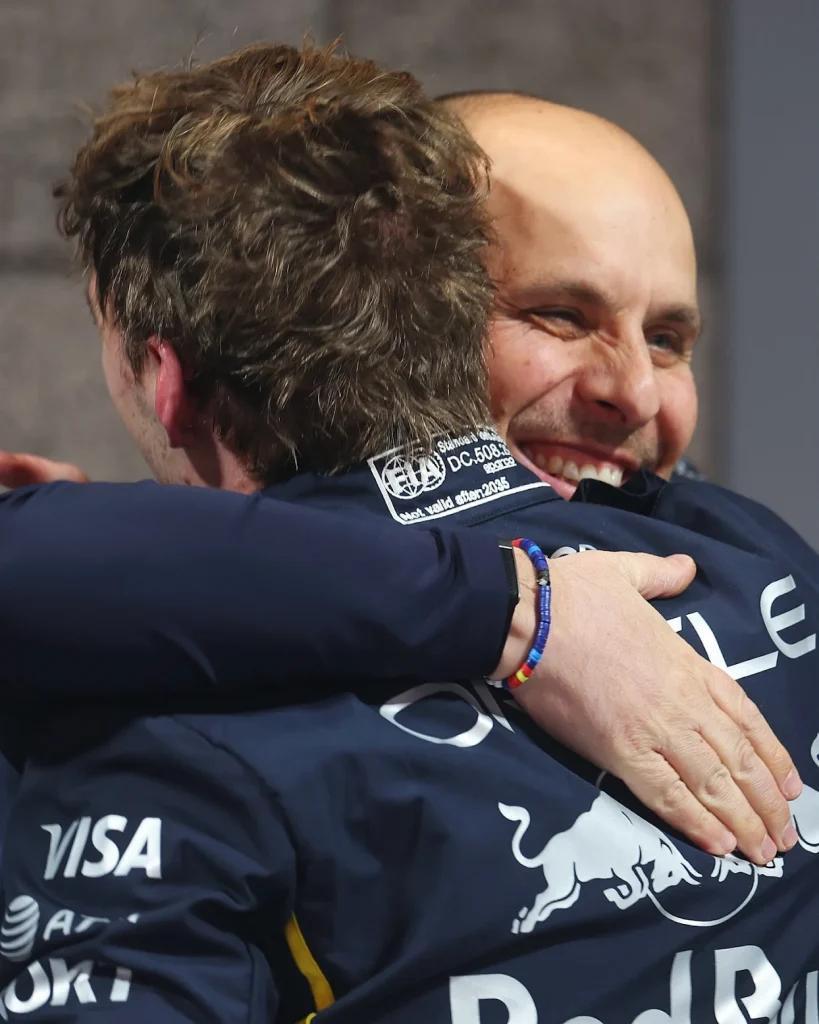 Gianpiero Lambiase y Max Verstappen