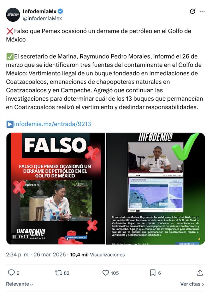 5 mentiras del gobierno: De la mujer en el balcón de Palacio Nacional al derrame en el Golfo de México