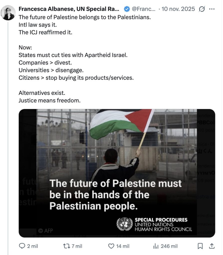 Francesca Albanese, relatora de la ONU que ha levantado la voz por Palestina