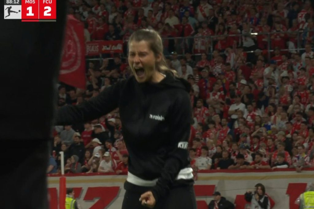 Marie-Louise Eta tras el 2-1 del Union Berlín