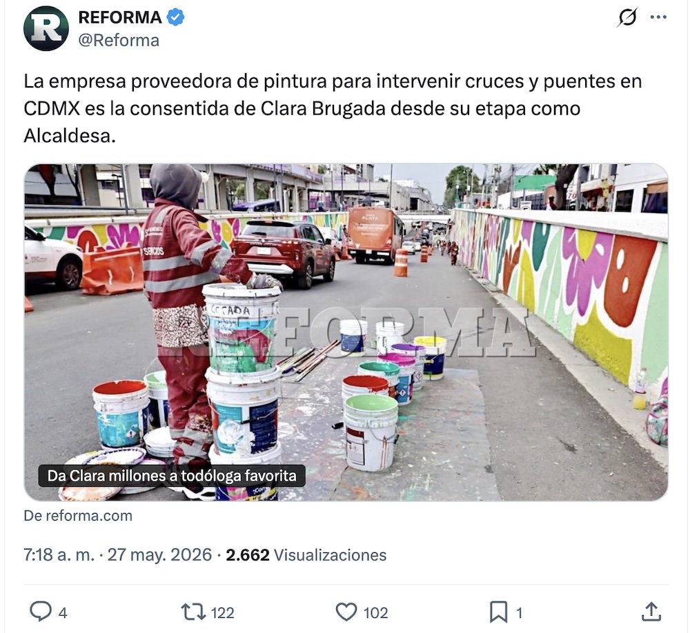 La consentida: Empresa de pintura gana adjudicaciones directas y contratos millonarios con el gobierno de CDMX