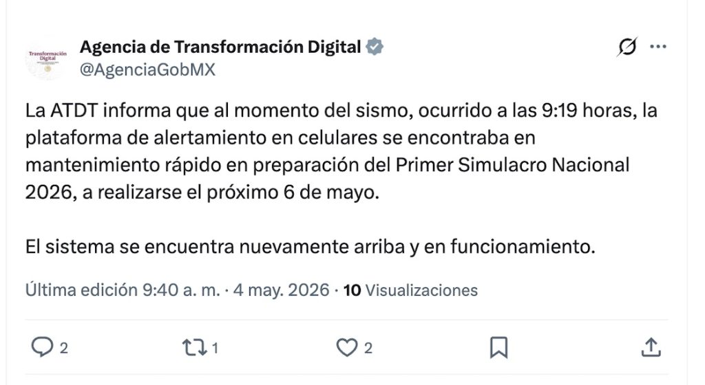 Sismo de magnitud 6 sacude a CDMX... y no se escuchó la alerta presidencial