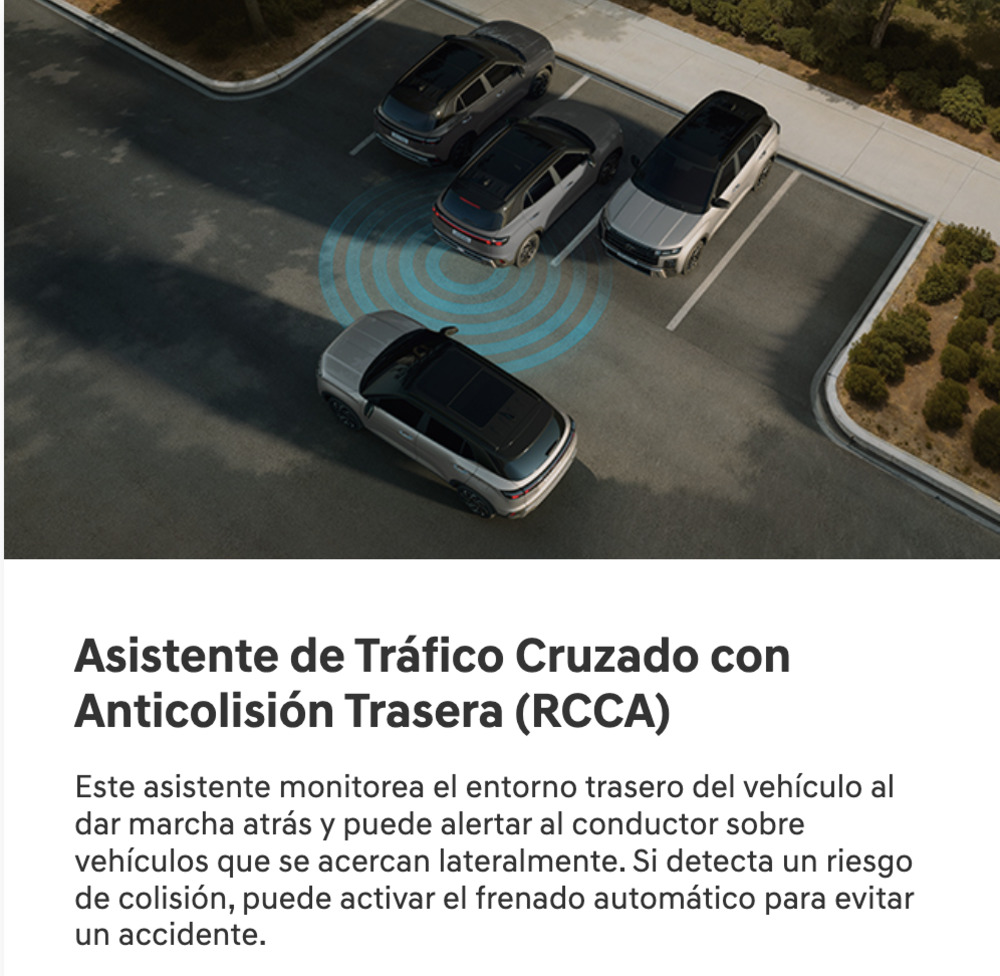 asistente trafico cruzado con anticolision