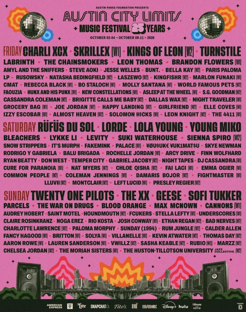 Austin City Limits, 2026