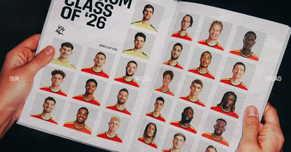 Bélgica presenta su convocatoria final para el Mundial 2026 con Courtois, Lukaku y De Bruyne