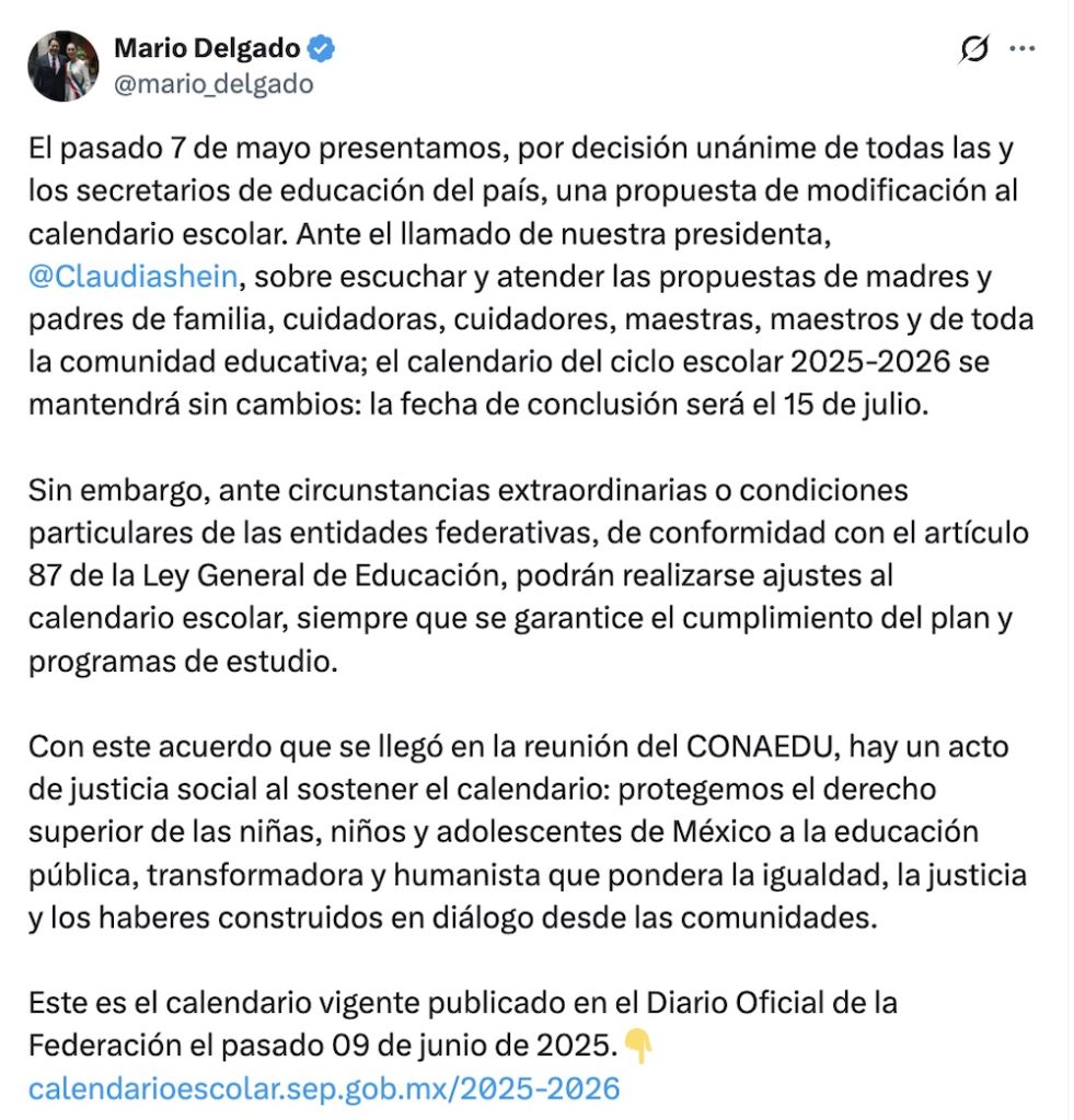 SEP confirma que no le moverá al calendario escolar