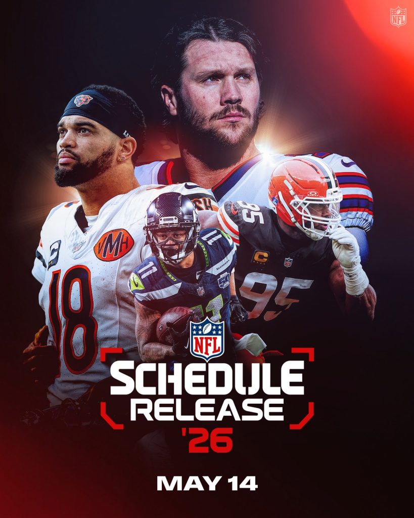 Ya hay fecha para la publicación del calendario de la temporada 2026 de NFL
