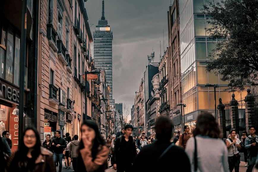 México entre los países
donde menos se camina
