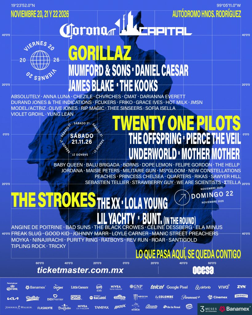 cartel y lineup del corona capital 2026
