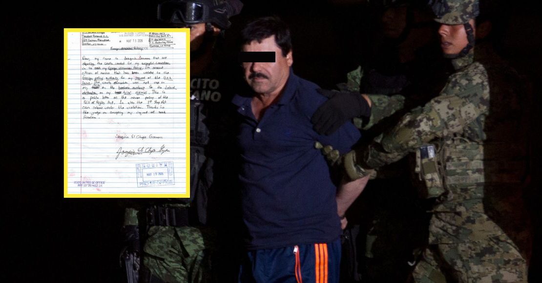 Joaquín ‘El Chapo’ Guzmán insiste desde prisión y envía nuevas cartas a juez en EU