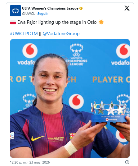 Ewa Pajor, de perder cinco finales de Champions Femenil al doblete para coronarse con Barcelona