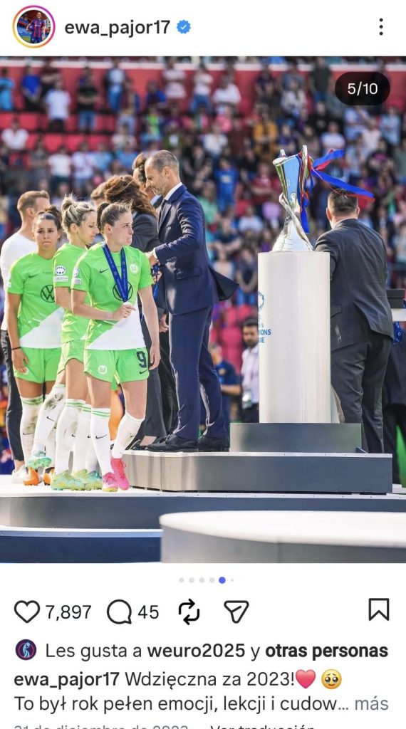 Ewa Pajor, de perder cinco finales de Champions Femenil al doblete para coronarse con Barcelona