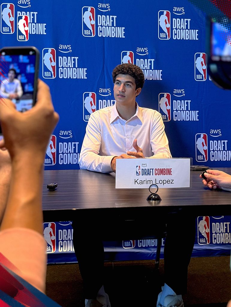 Karim López antes del Draft 2026 de la NBA