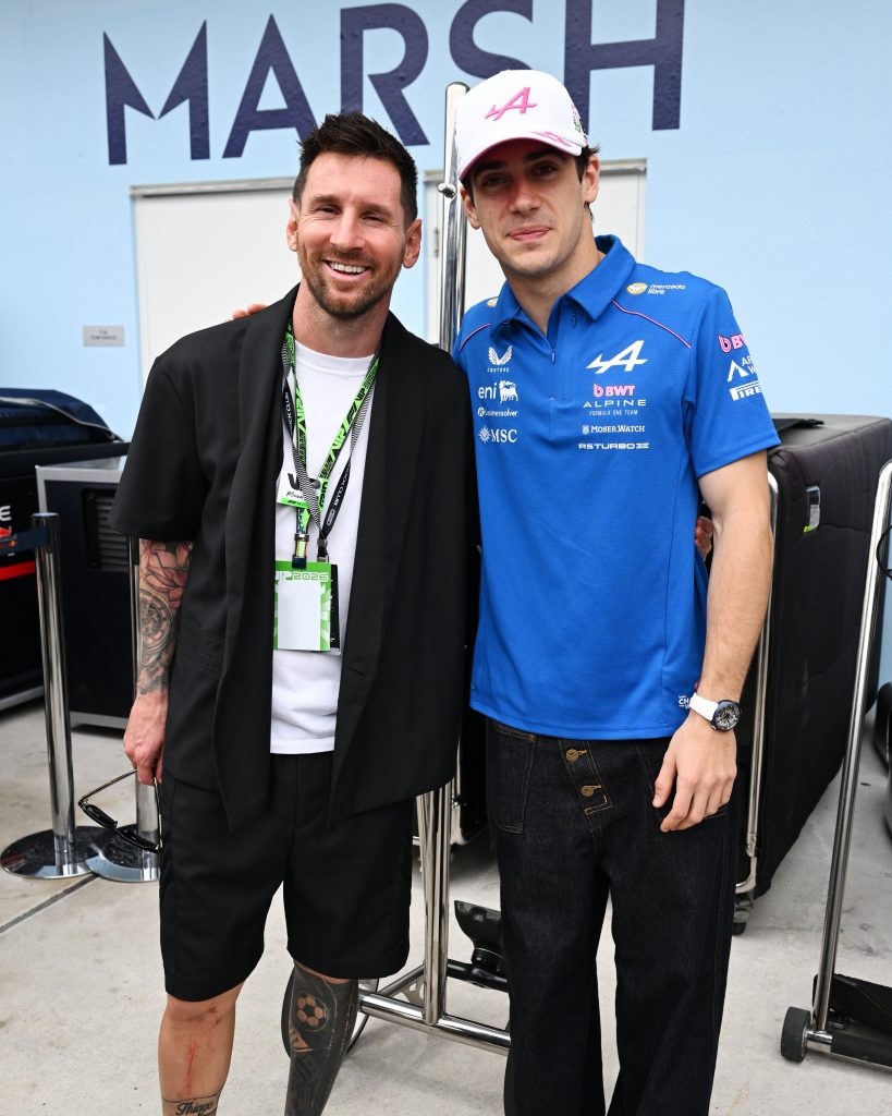 Lionel Messi con Franco Colapinto