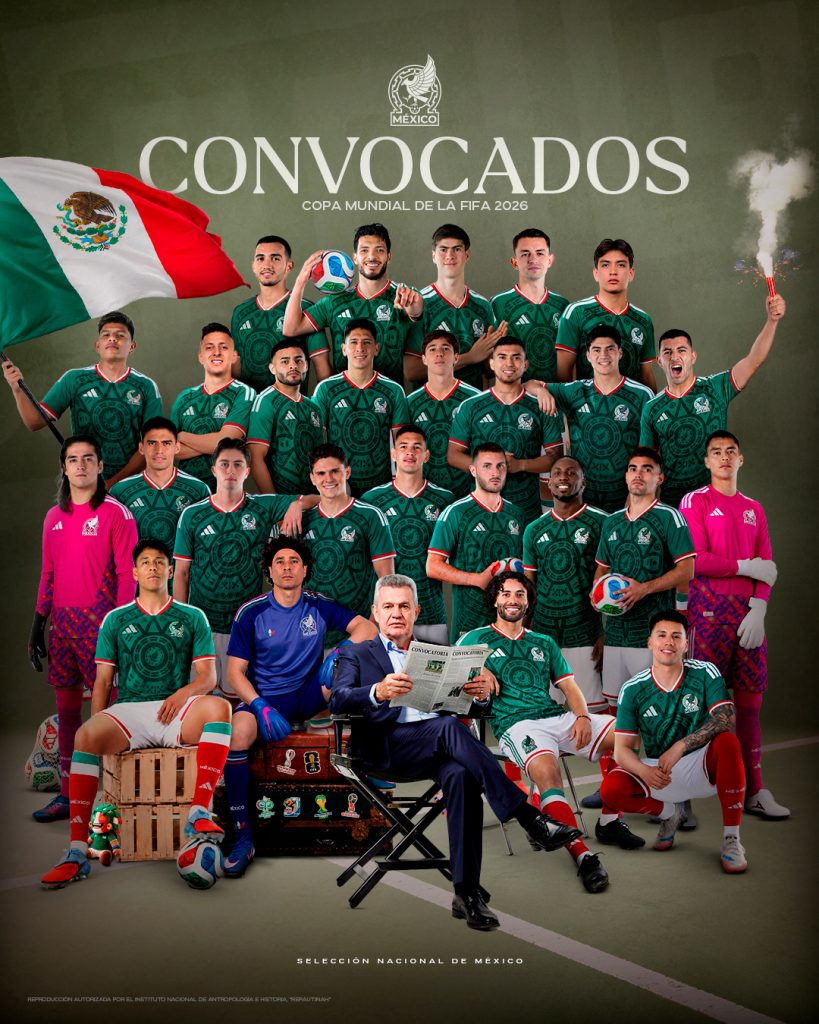 La lista de la Selección Mexicana