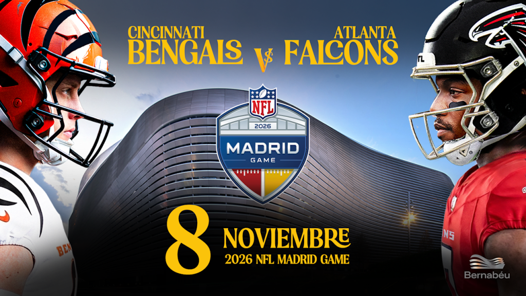 Bengals vs Falcons, juego confirmado de NFL en Madrid este 2026