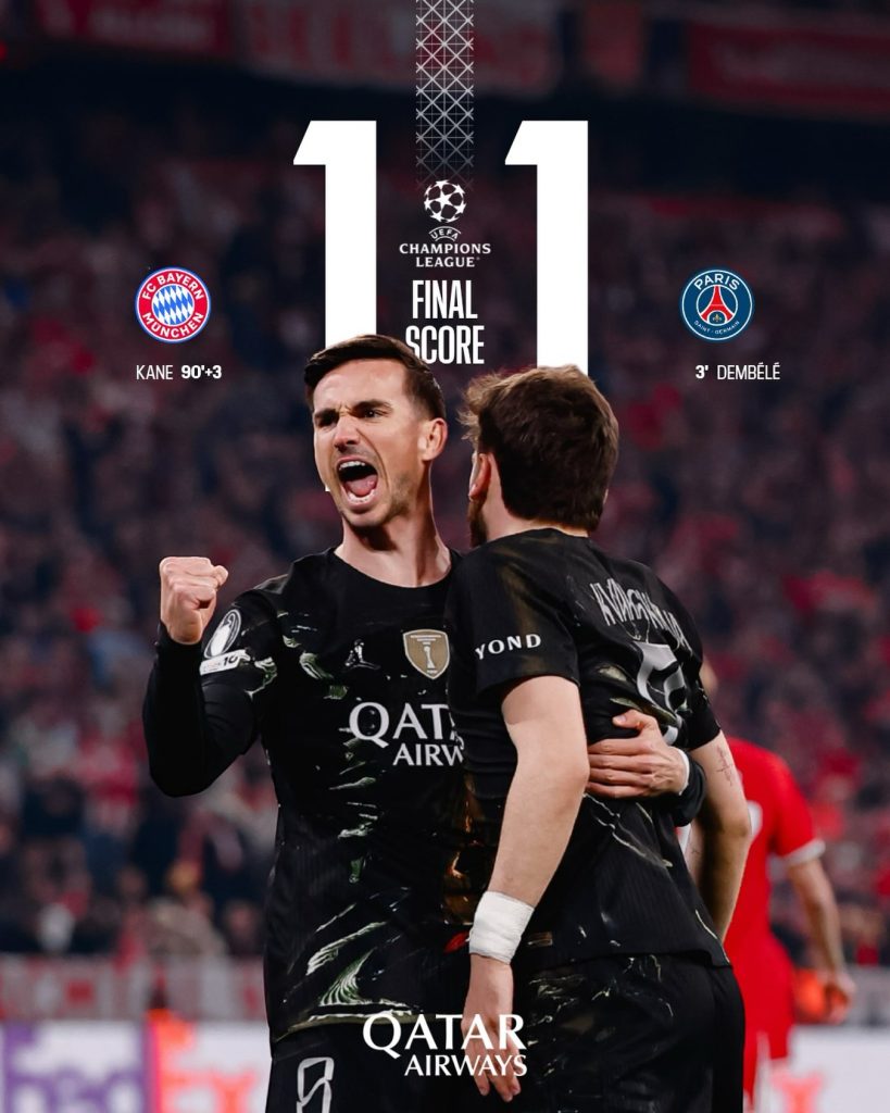 PSG contiene al Bayern y buscará ser el segundo bicampeón de Champions en este siglo