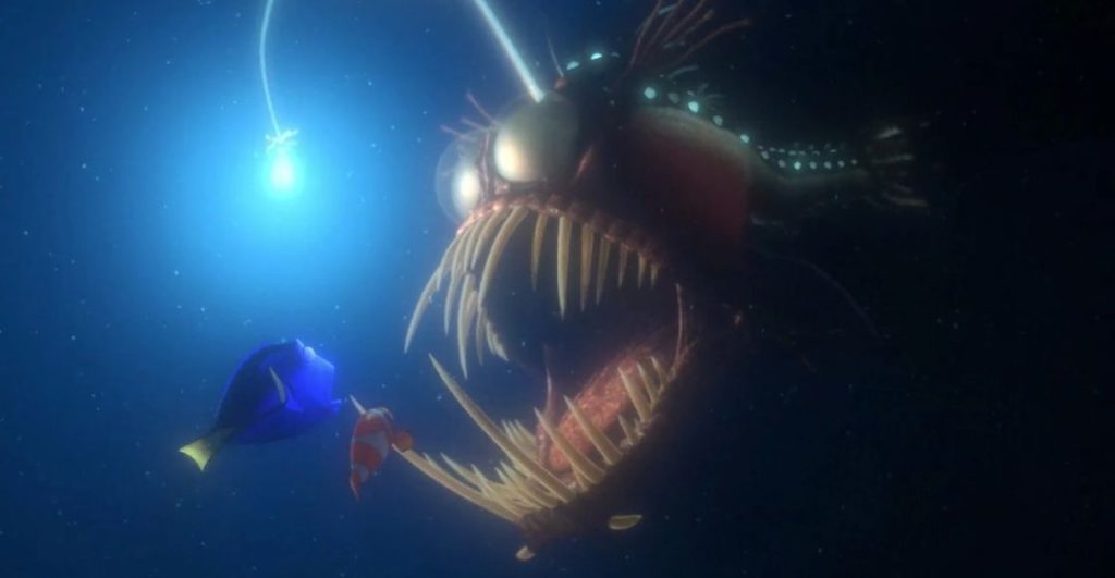 El diablo negro en 'Buscando a Nemo'