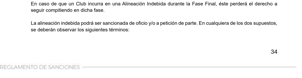 Reglamento de sanciones