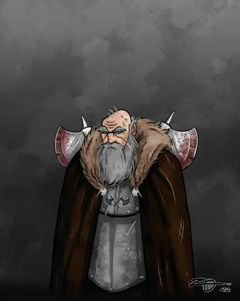 Ilustración de Roderick Dustin de los Winter Wolves
