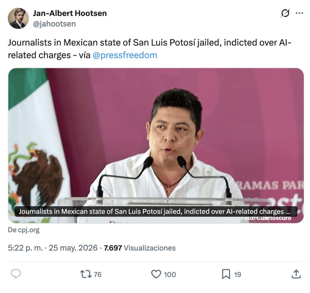 Ley IA: Denuncian censura contra periodistas detenidos en San Luis Potosí