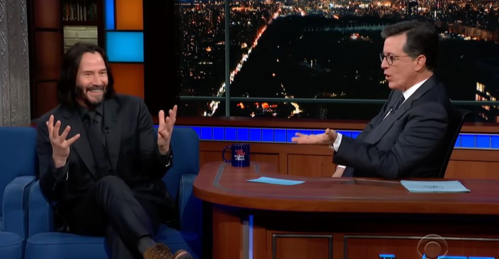 La entrevista de Keanu Reeves con Stephen Colbert