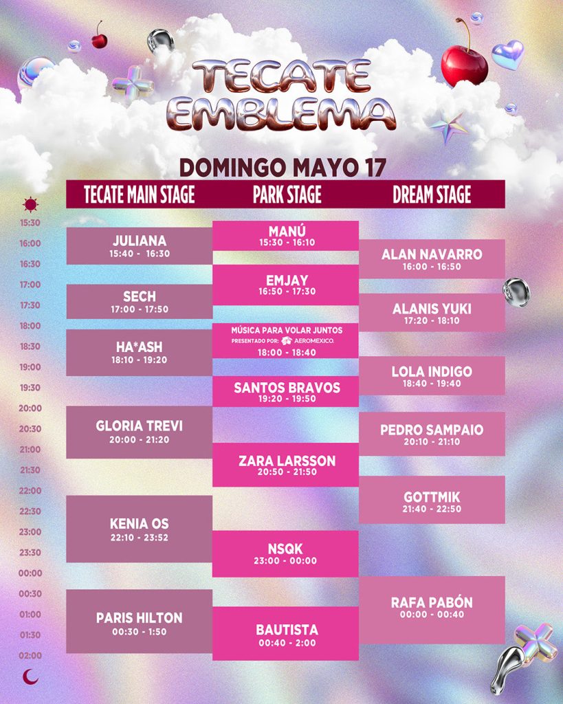 tecate emblema 2026 horarios
