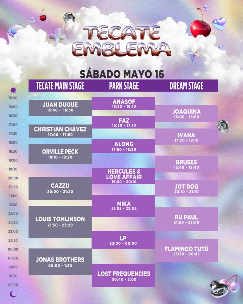 tecate emblema 2026 horarios