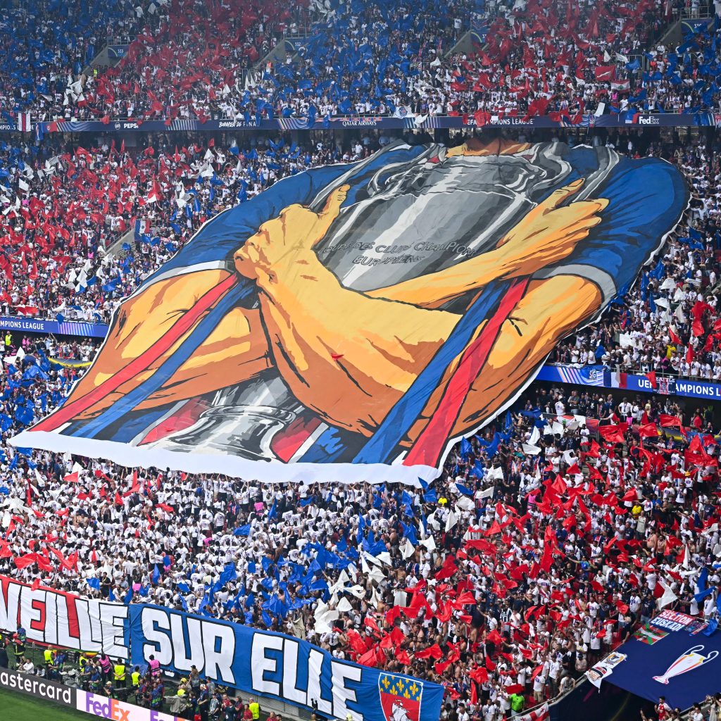 El tifo del PSG en la final de la Champions League