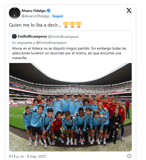 Álvaro Fidalgo, de conocer el Estadio Ciudad de México de niño a jugar el Mundial 2026 en él