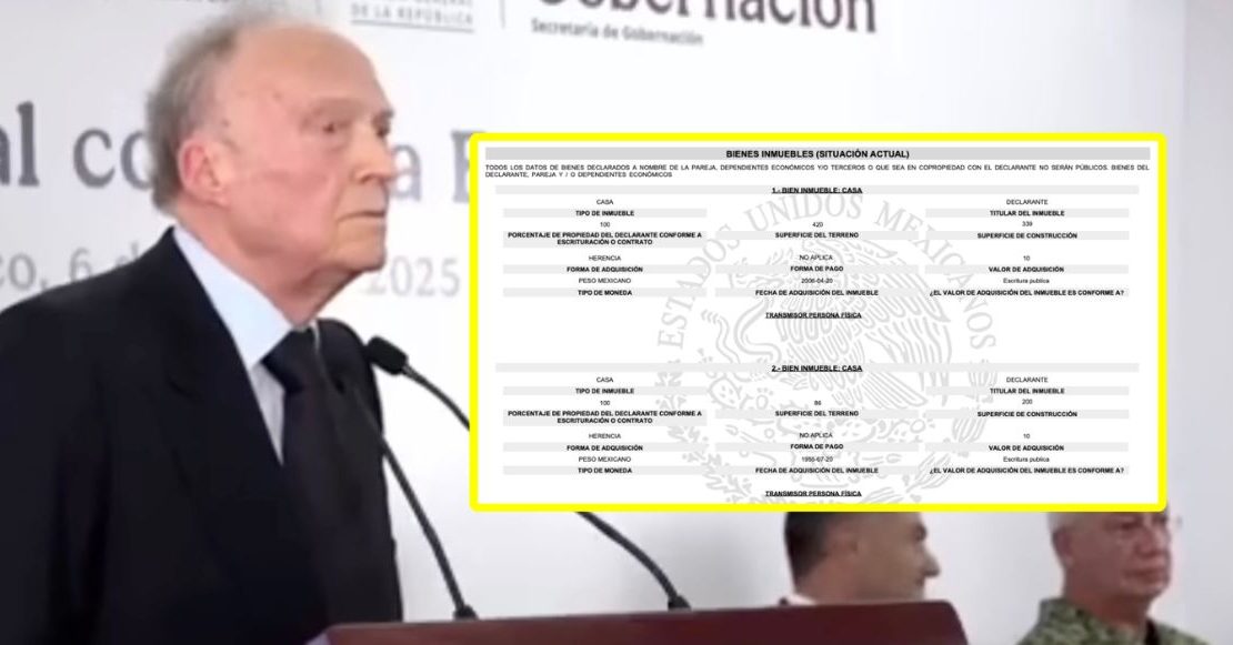 Declaración patrimonial de Gertz Manero: 13 inmuebles, 7 vehículos y un sueldo millonario